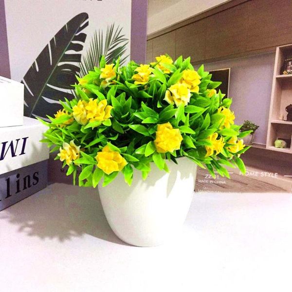 

decorative flowers & wreaths artificial rose flower plant in pot fake bonsai tablepotted decoration