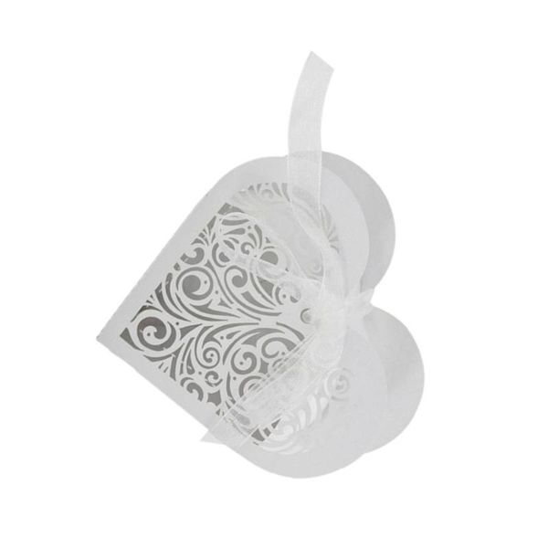 

candy gift box candy box gift bags laser cut love heart shape w/ribbon