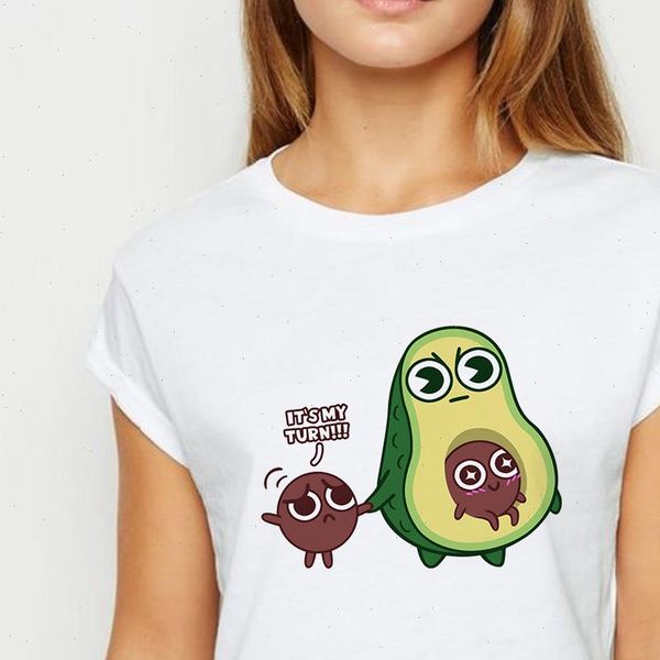 

new t shirt women avocado its my turn tshirt trendy spring summer aesthetic versatile round collar t shirts, White