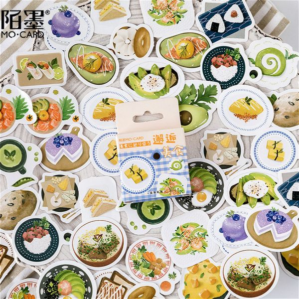 

5pieces/lot 45pcs meet delicious stationery sticker memo stickers pack posted it kawaii planner scrapbooking school supplies escolar