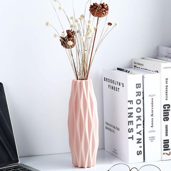 

vases flower vase decoration home plastic imitation ceramic pot basket nordic for flowers