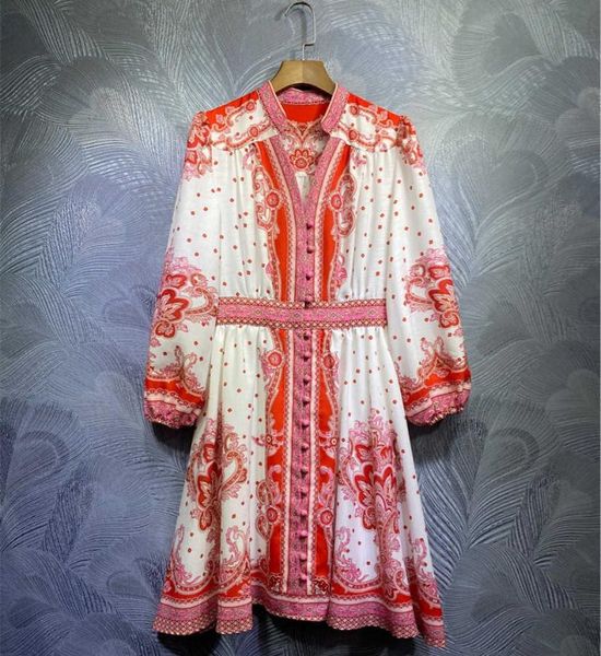 

casual dresses women arrival autumn long sleeves dress floral print ethnic style c453, Black;gray