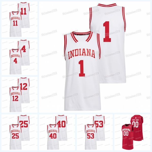 

indiana hoosiers 2022 college basketball reverse retro jersey ncaa rob phinisee anthony leal khristian lander miller kopp xavier johnson mic, Black