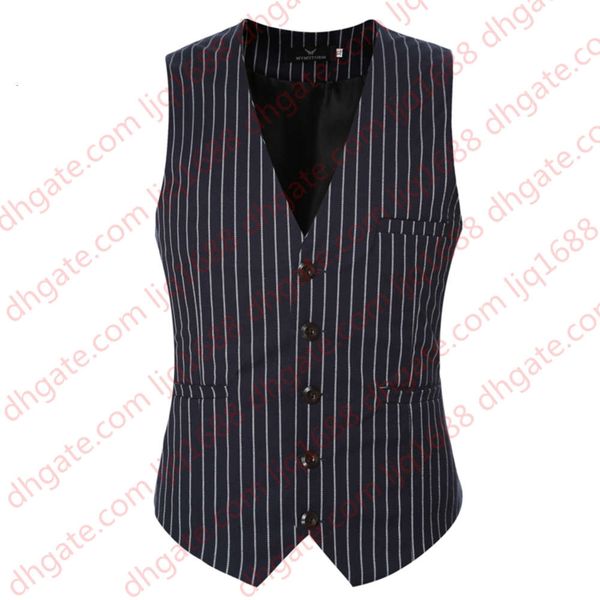 

wholesale-blazer men men's fashion suit vest brand male vertical stripes single-breasted mens vest terno masculino 3xl syen, White;black