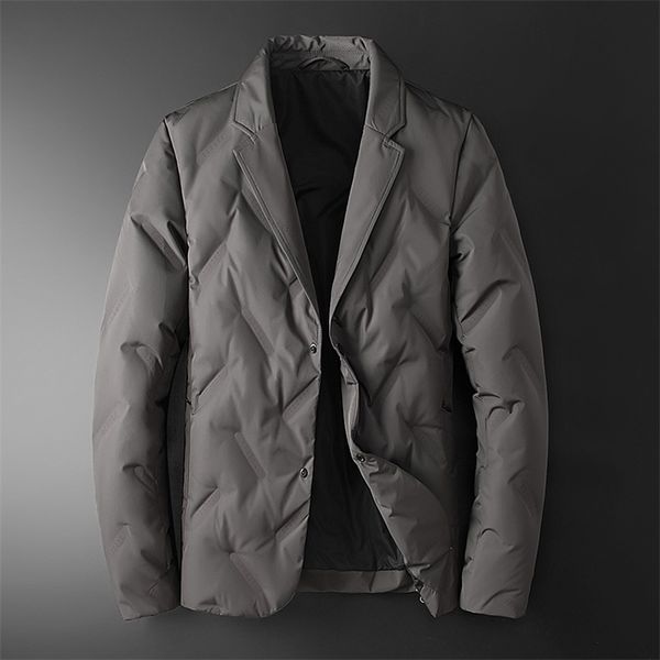 M-4xl inverno 90% branco pato para baixo blazers jaqueta preto cinza clássico clássico casual macho terno casaco engrossar quente 211206