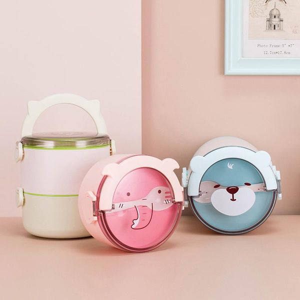 

dinnerware sets meyjig lunch box cartoon bento picnic container sealed salad with tableware bpa free