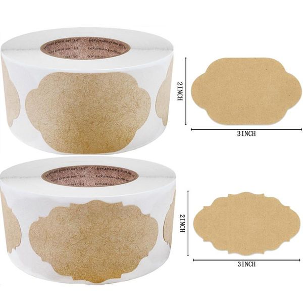 

gift wrap 300pcs kraft paper self-adhesive diyhandwriting sticker baking packaging kitchen crisper date label birthday decor