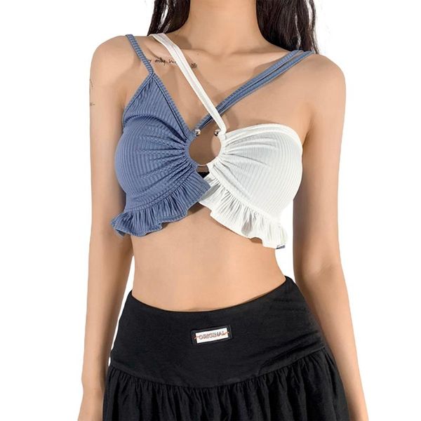 

women's tanks & camis y2k crop summer streetwear harajuku sleeveless fairy grunge corset gothic clothes, White