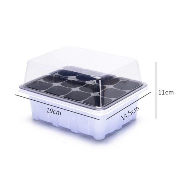 

planters & pots 6 /12 hole 3 pack/pcs planting box with cover nursery tray 200cell 288cell seedling mini propagator plant germination trays
