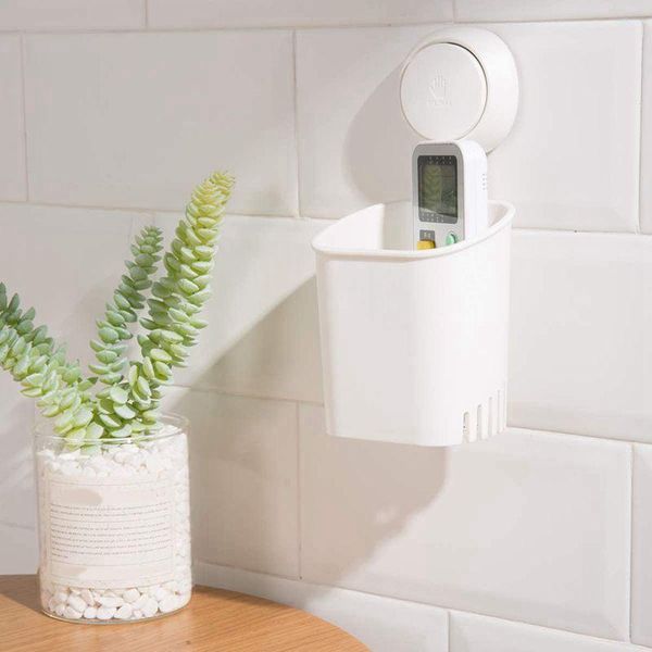 

toothbrush holders suction cup holder wall mounted, toothpaste, shaver, razor and makeup brush, no drill or nail needed - white