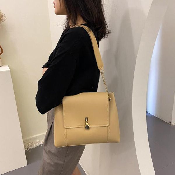

cross body fashion 2021 women shoulder bag big capacity crossbody bags for chain bucket handbags pu leather tote messenger