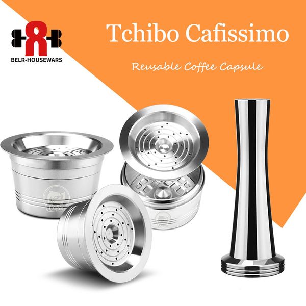 Filtros de café reutilizáveis ​​Tchibo Cafissimo Clássico Capsule Capsule Refill POD para Caffitaly K-Taxa Máquina de Café Acessório de Cozinha 210309