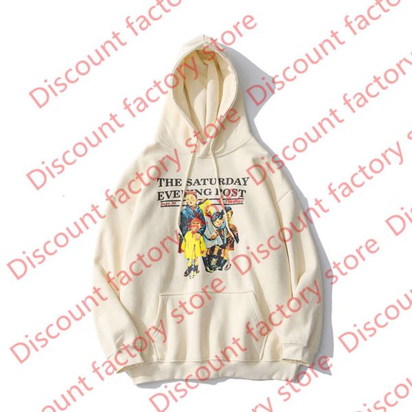 

printed front pocket men's hoodie pullover fleece hip hop sweatshirts couple clothing, Black