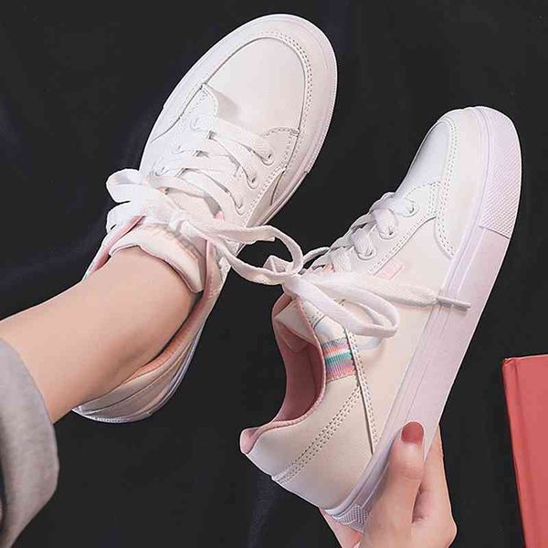 

dress shoes women's white sneakers pu leather platform casual shoes lace-up spring autumn walking for girls non-slip comfortable j, Black