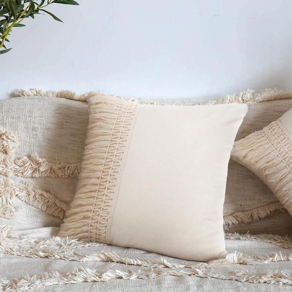 

cushion/decorative pillow pillowcases 45*45cm tassel cotton covers sofa cushion case for household