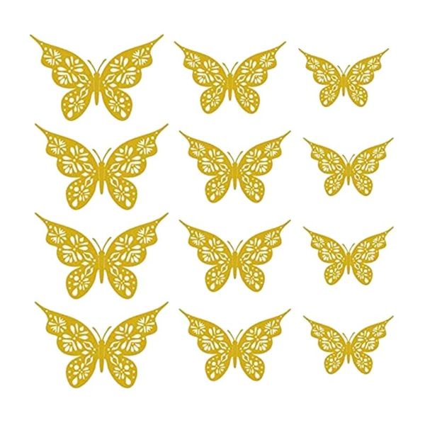 

wallpapers 12 pcs hollow butterfly wall decor bedroom for party cake kids