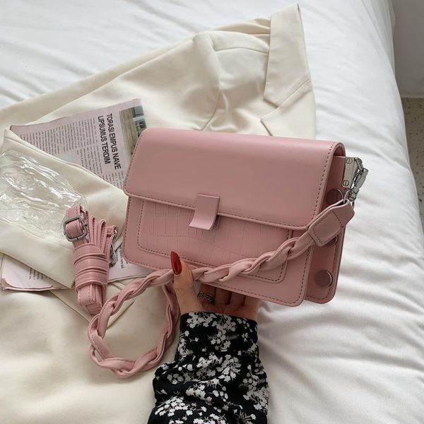

cross body original brand western style bag 2021 fashion square shoulder texture messenger