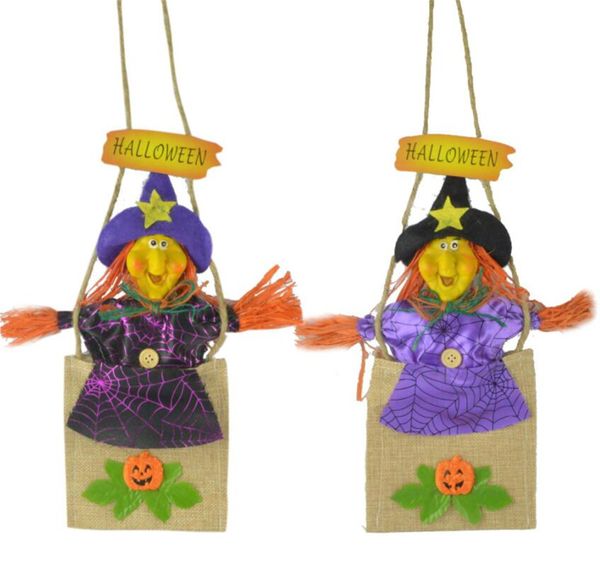 Commercio all'ingrosso Ornamento di Halloween Cucina Strega Decor Albero Appeso Streghe Witchy Benvenuto per la porta d'ingresso Puntelli della casa stregata KD1