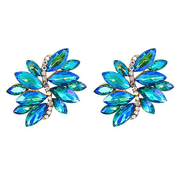 

dangle & chandelier zhini colors rhinestone statement earrings for women simple charming crystal drop earring jewelry gift 2021, Silver