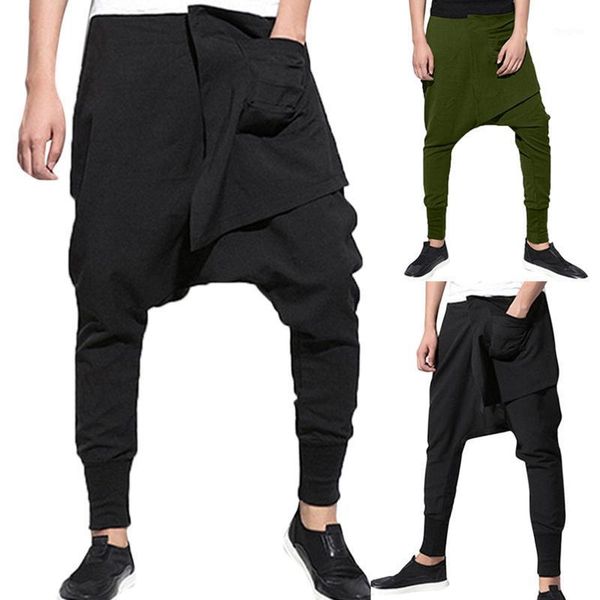 Pantaloni da uomo Fashion Slim Pure Color Bandage Casual Smart-pants Coulisse Tempo libero Sport Hip-hop Matita Haren