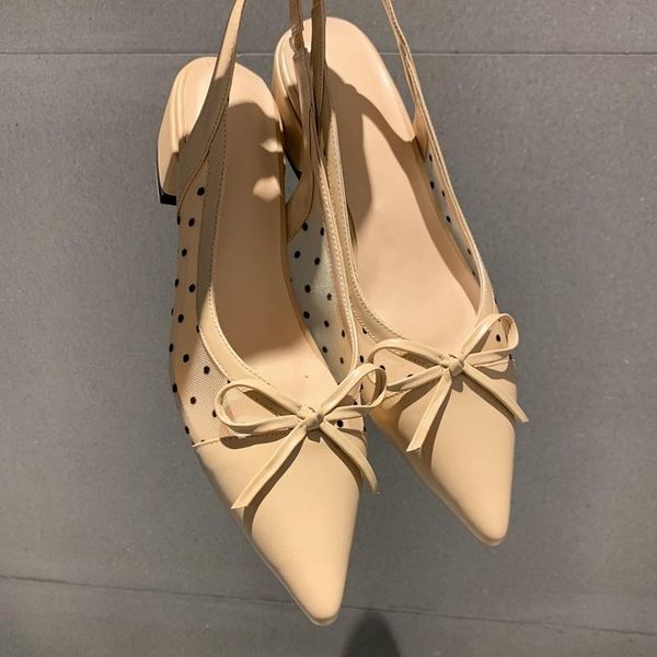 

sandals women summer 2021 female shoes woman natural cowhide real leather pointed toe medium heels ladies party mesh pink, Black