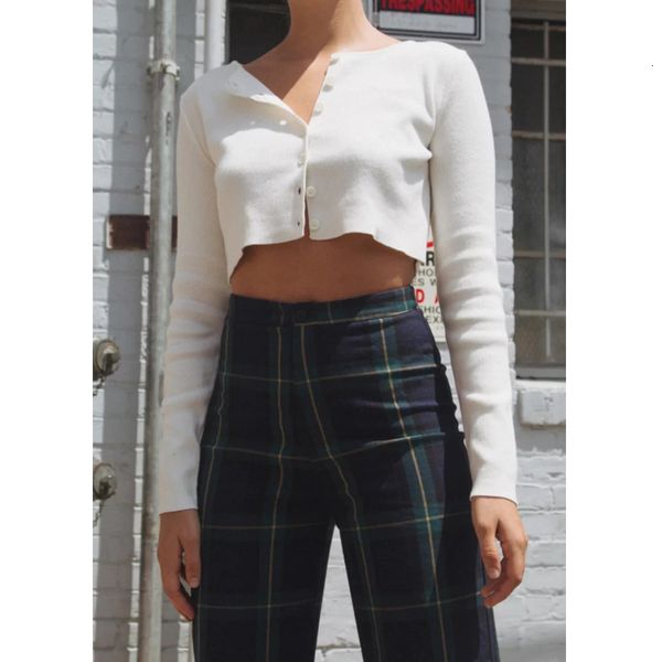 

2021 explosive autumn winter new fashion style short single-breasted long sleeve knitwear women's sweaters ih87, White;black