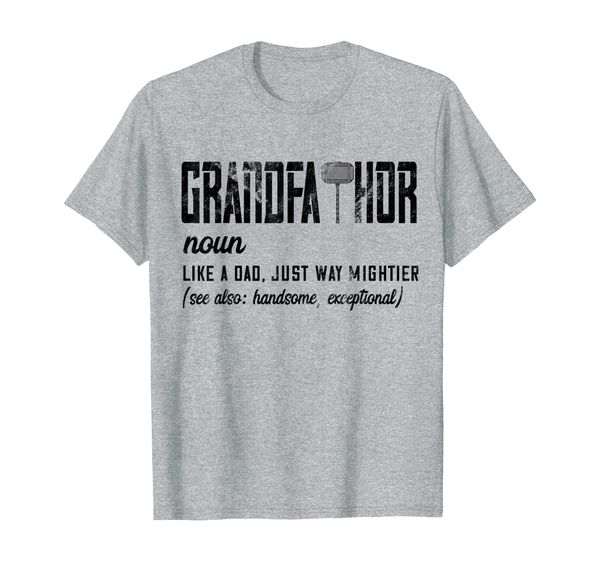 

mens grand-fathor grandfather gift grandpa father's day t-shirt, White;black