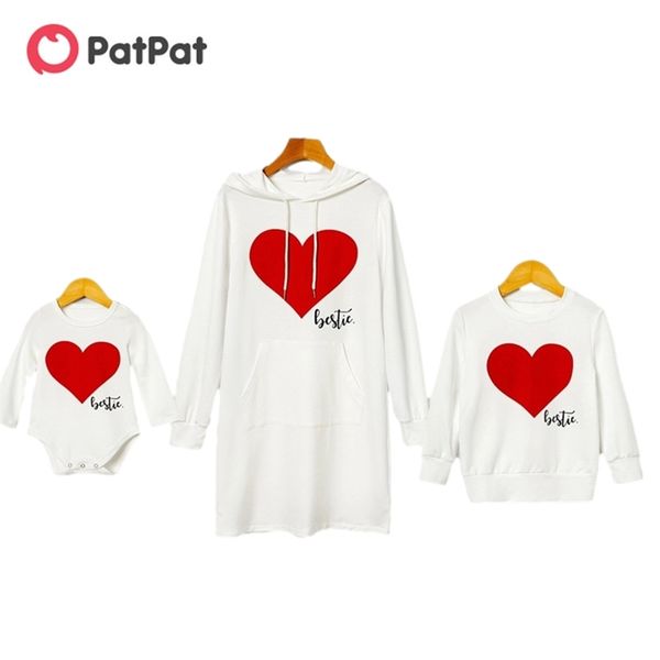 

arrival autumn and winter mosaic ie hooded dress sweatshirt for mommy me 210528, Blue