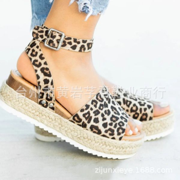 

hemp rope slope heel light bottom fish mouth sandal, Black