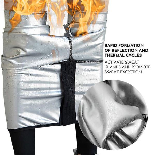 

women's leggings sweat sauna pants body shaper weight loss slimming women waist trainer tummy thermo fitness workout, Black