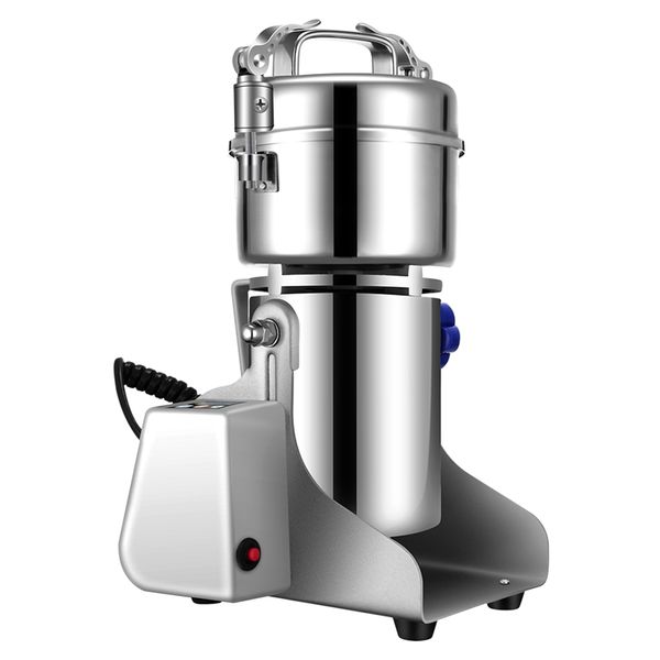 300g Elektrikli Kahve Öğütücü Makinesi Tahıl Baharat Mill Tıp Buğday Un Mikser Kuru Gıda LCD 210712