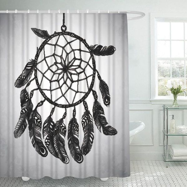 

shower curtains dream catcher curtain with hooks for bathroom feather waterproof polyester bath set home decor