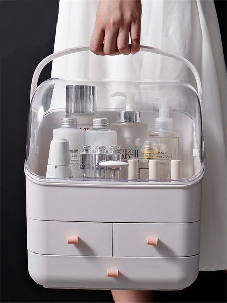 

storage bottles & jars simple jewelry students female transparent white waterproof box case household organizer