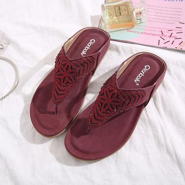 

sandals 2021 beach women summer shoes flip flops non-slip ladies slippers fashion brand plus size 42 a2223, Black