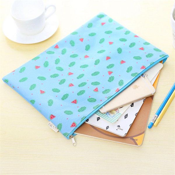 

business card files creative fruits and letters a4 waterproof pu leather file folder document filing bag stationery