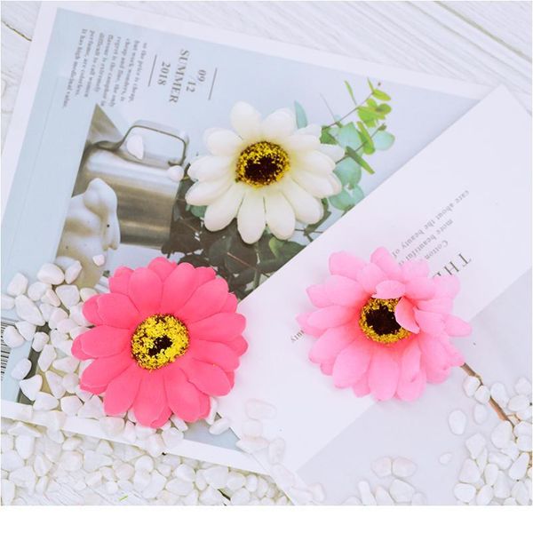 

10pcs 5cm silk sunflower for home wedding decoration accessories diy a cap christmas wreath fake plants artificial daisy jllphe