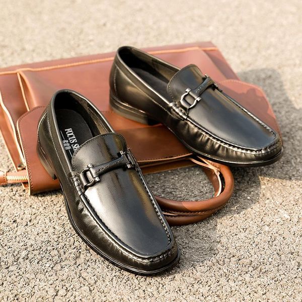 

dress shoes men leather summer casual male sneakers loafer 2021 slip on black men's genuine