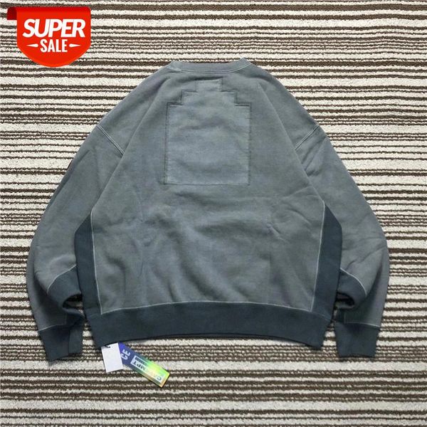 

cavempt 20ss overdye md range crew neck crewneck men woman 1:1 quality signal washing sweatshirts cavempt hoodies #qb1w, Black