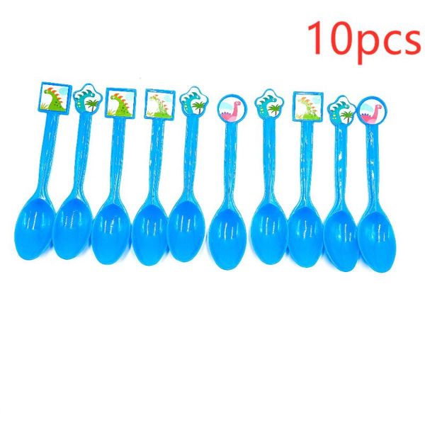 

packaging dinner service 10pcs dinosaur plastic spoons birthday/christmas/festival kids birthday theme party decoration baby shower supplies