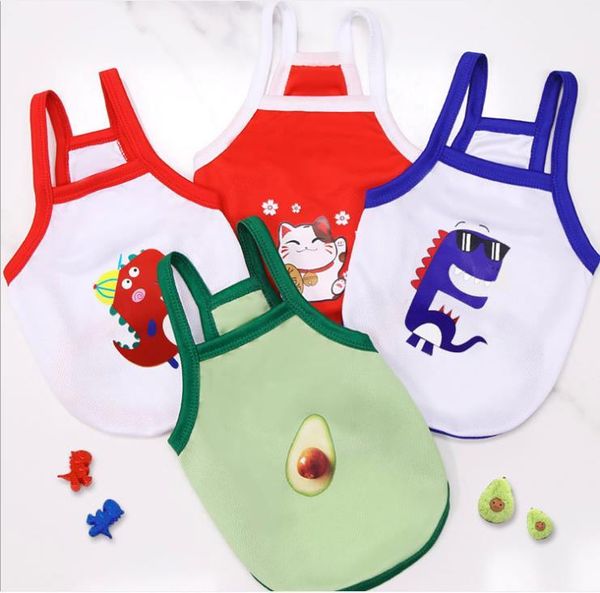 

dog apparel summer spring pet cat clothes mesh breathable camisole puppy chihuahua costumes pets clothing