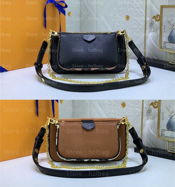 

wild at heart women designer bags leopard m45839 black caramel leather purse wallet m58520 multi pochette accessoires cross body shoulder, Red;black