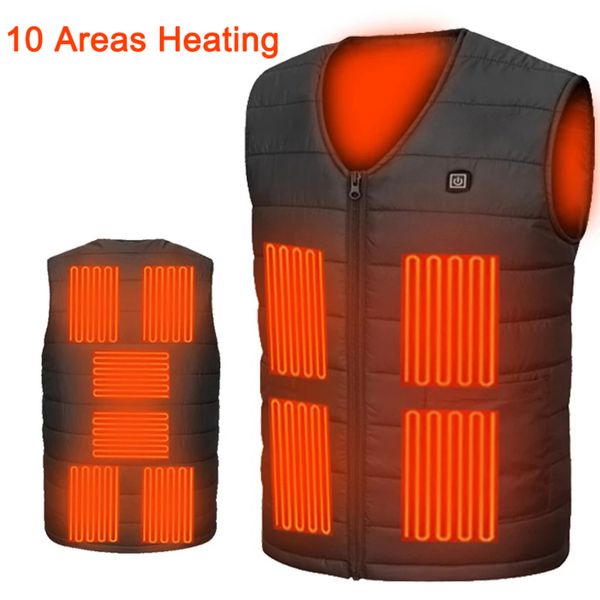 

men's and women's vt, outdoor electric heating warm clothing, zone 10, winter, Black;white