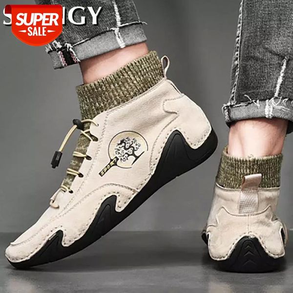 

new men winter boots fashion leather boots men autumn winter snow casual shoes outdoor light ankle antislip warm zapatos #gc5g