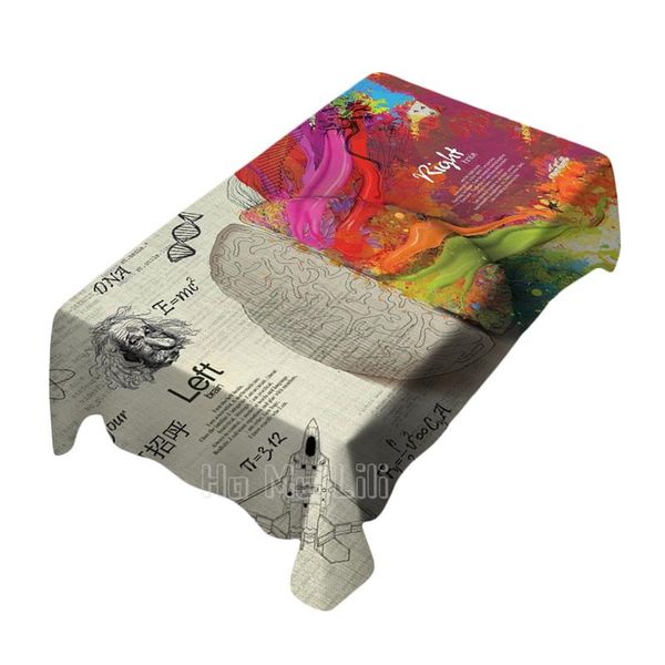 

table cloth the brain is full of knowledge design tablecloth unique dining accessories