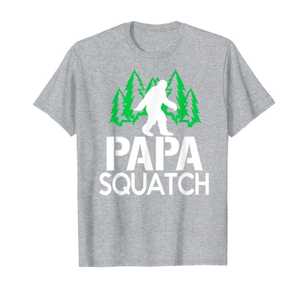

papa squatch gifts for dad bigfoot sasquatch t-shirt, White;black