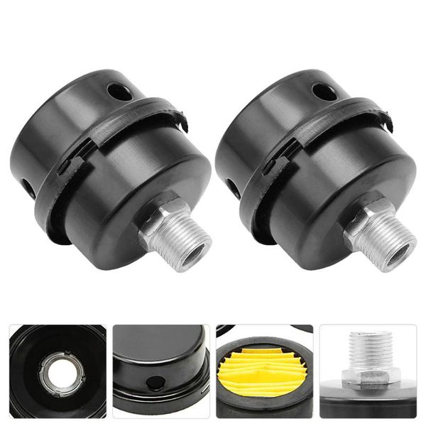 

motorcycle exhaust system 2pcs air compressor filter metal iron shell