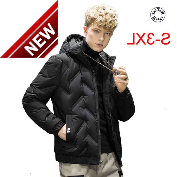 

duck coat down white men's men's warm jacket, Black