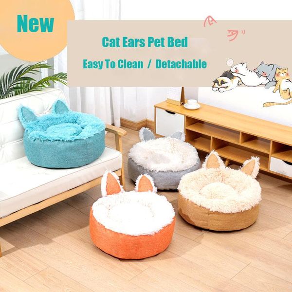 

cat beds & furniture pet dog bed basket warm kennel for supplies sofa house sleeping big cushion pad product