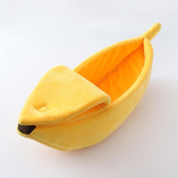 

cat beds & furniture 2021 models sleeping bag litter dog banana shape cute bed house basket pet cushion portable pets