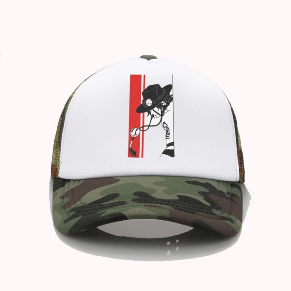 

coupie street hat ace trucker hats one piece anime mesh baseball cap for male female kpop snapback caps streetwear, Blue;gray